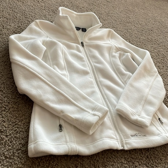 Eddie Bauer Women's White Full-Zip Fleece Jacket - Picture 5 of 10